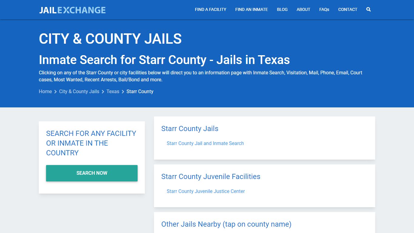 Inmate Search for Starr County | Jails in Texas - Jail Exchange